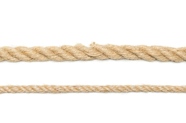 Coiled rope isolated over a white background