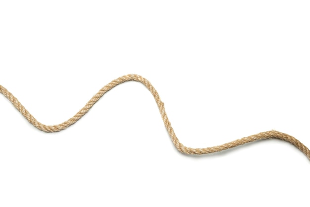 Coiled rope isolated over a white background