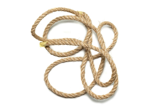 Coiled rope isolated over a white background