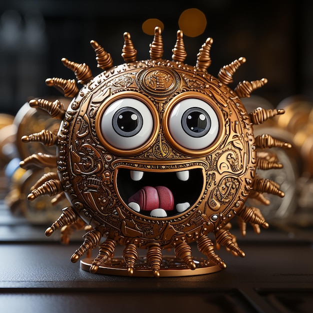 Coin Character with Googly Eyes and Tiny Arms