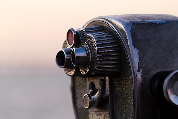 A coin operated view finder in tourist location.