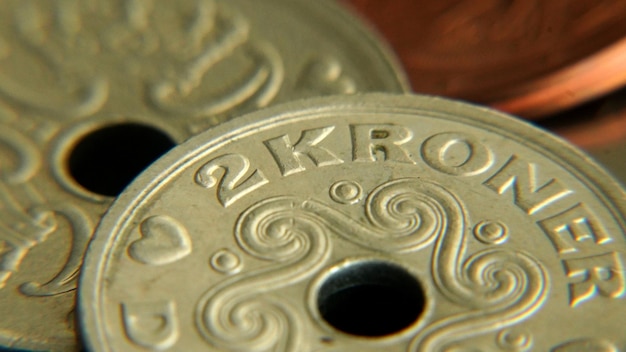 Photo a coin with the word kroner on it