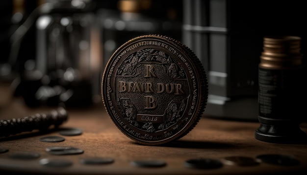 A coin with the words bearr dur on it