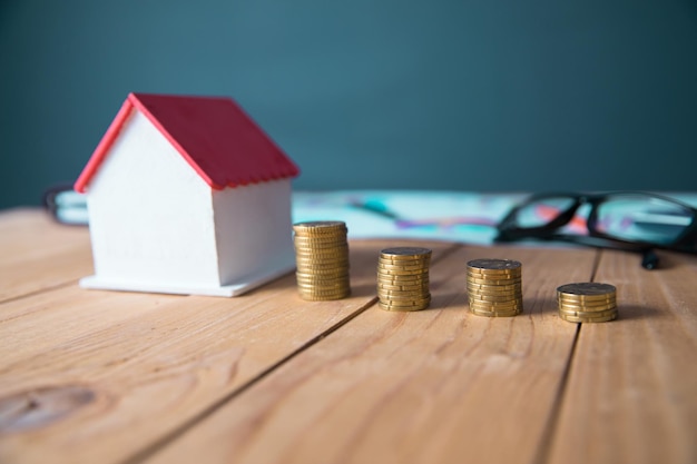 Coins and house model