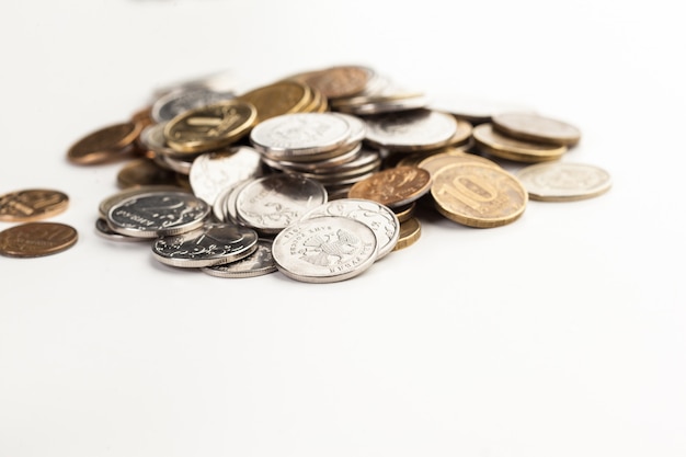 Coins isolated on white 