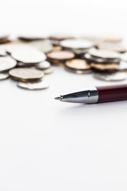 Coins isolated on white 