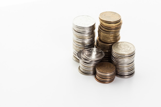 Coins isolated on white 