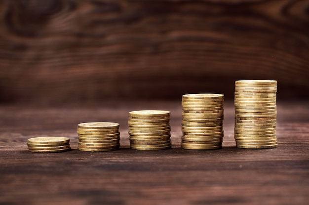 Coins stacked on each other