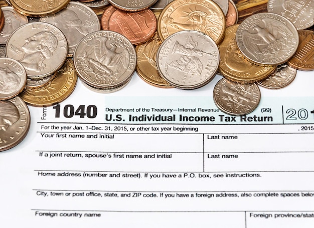 Coins on the tax form 1040