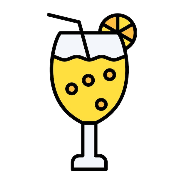 Coktail Flat Illustration