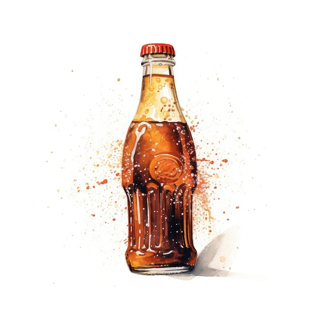 Cola aquarel illustratie generatieve ai