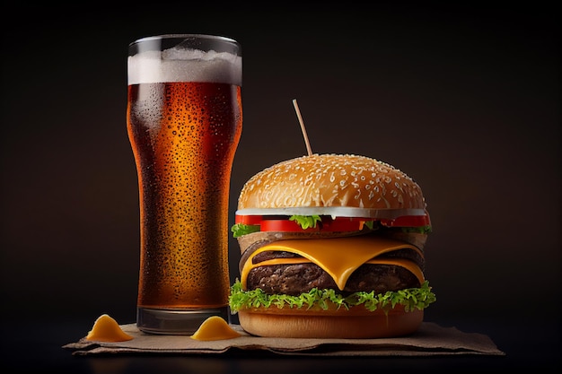 Cola and burgers AI Generated