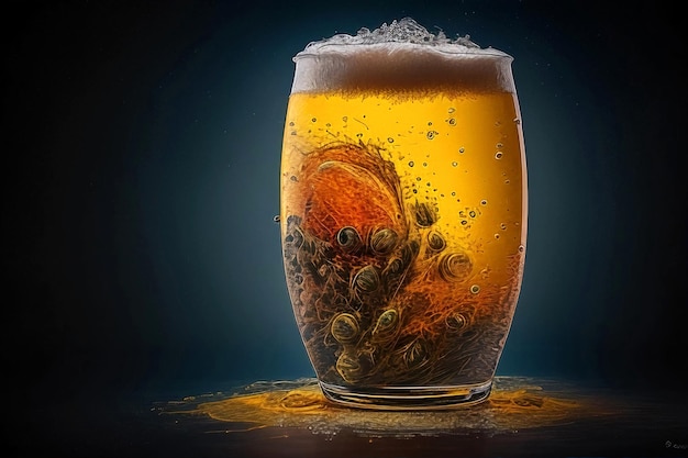 Cold Beer Artistic Representation