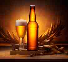Photo cold beer bottle image