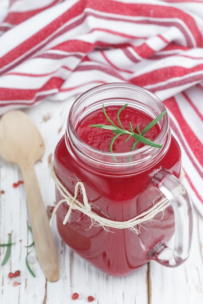 Cold beet soup puree  