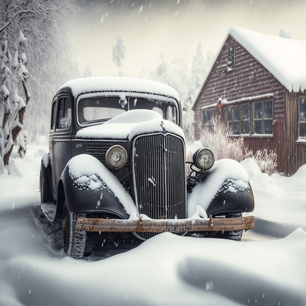 cold car on snow wallpaper illustration images