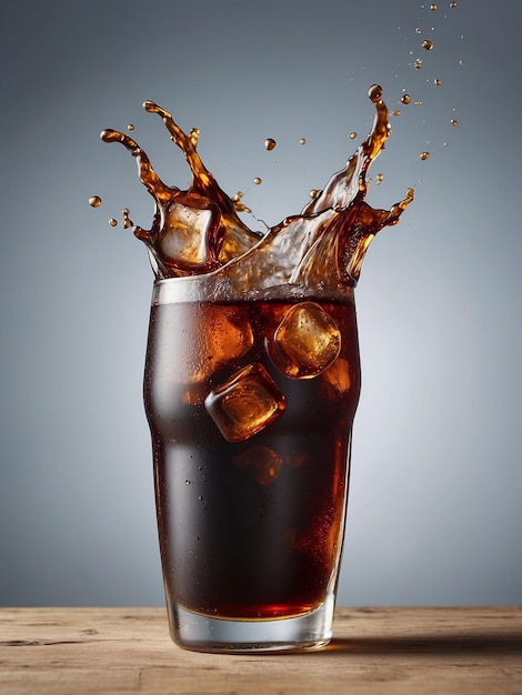 Cold coke in a glass