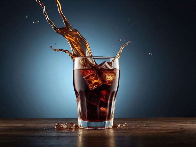 Cold coke in a glass