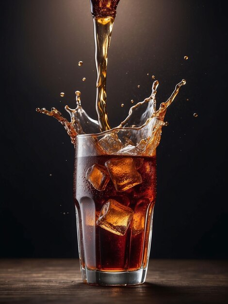 Cold coke in a glass