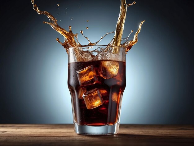 Cold coke in a glass