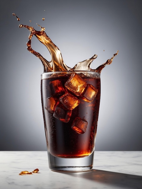 Cold coke in a glass