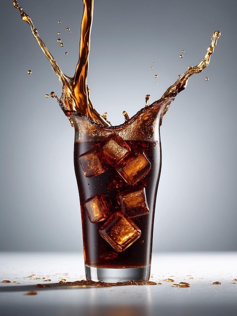 Cold coke in a glass