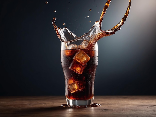 Cold coke in a glass