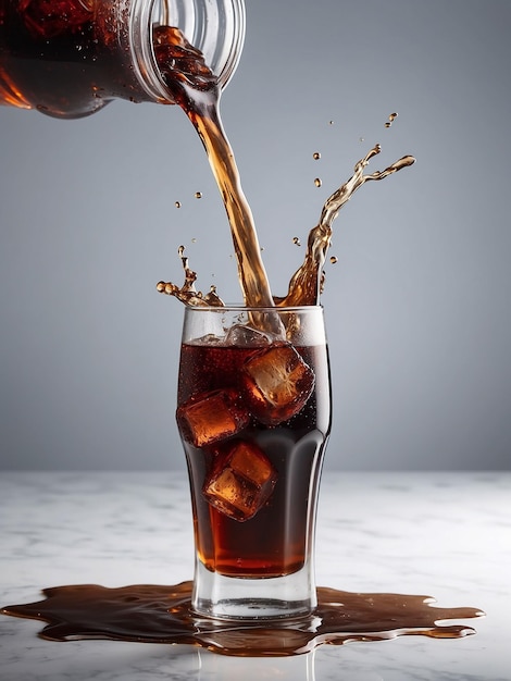 Cold coke in a glass