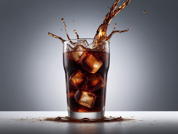 Cold coke in a glass