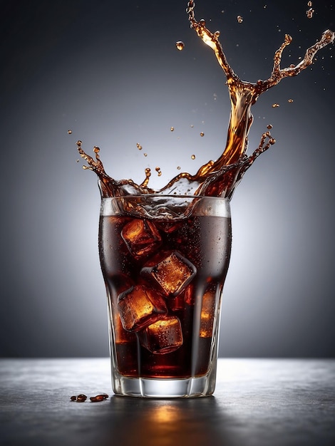 Cold coke in a glass