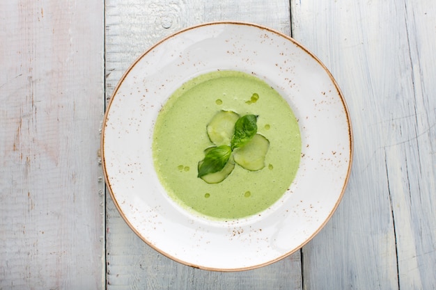 Cold cucumber soup