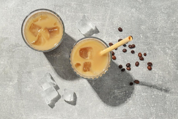 Холодный напиток для освежающего ледяного кофе Свежий летний напиток