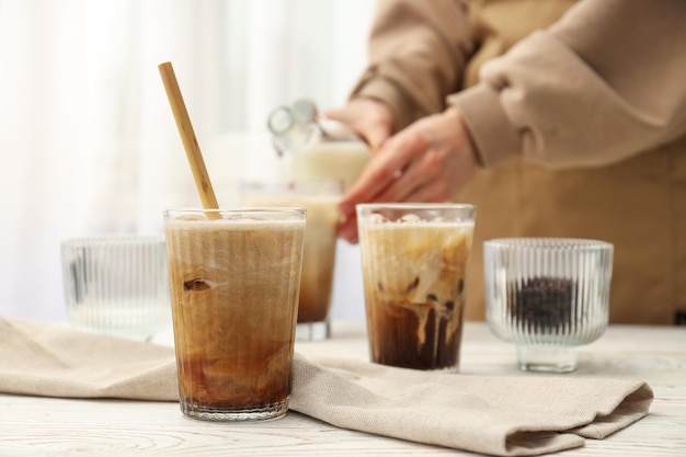 Cold drink for refreshing ice coffee Fresh summer drink