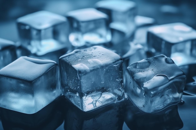 Cold Ice Cubes Ai generative