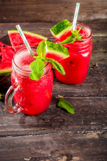 Cold summer watermelon smoothie