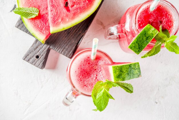 Cold summer watermelon smoothie