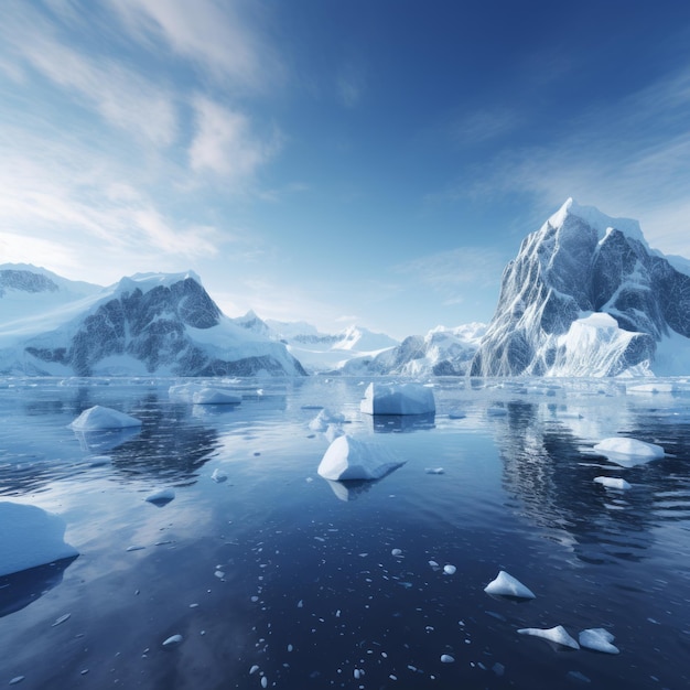Фото Холодная вода в антарктиде красивая иллюстрация