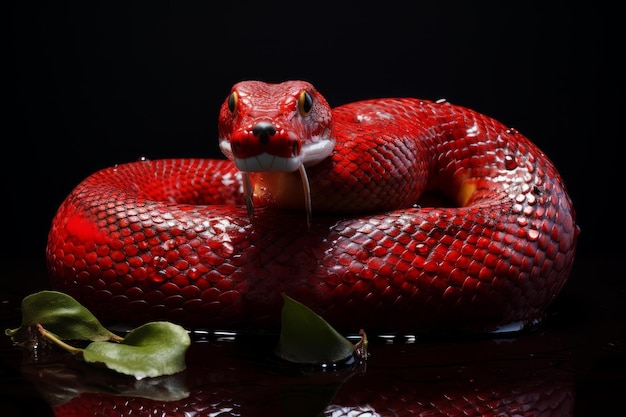 Coldblooded Snake reptile mockup Generate Ai