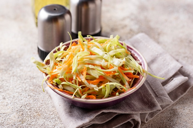  Coleslaw with cabbage, traditional American salad