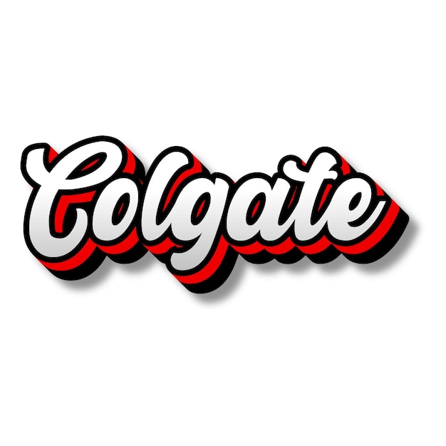 Foto colgate testo 3d argento rosso nero bianco fotografia di sfondo jpg