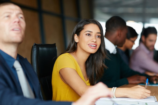 Collaborate with people you can learn from Shot of a group of colleagues having a meeting in a boardroom