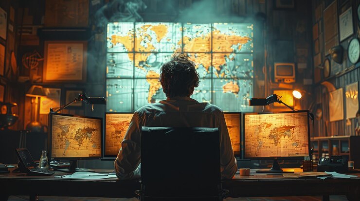 Photo collaborating with international agencies on crossborder data protection initiatives photorealistic hd