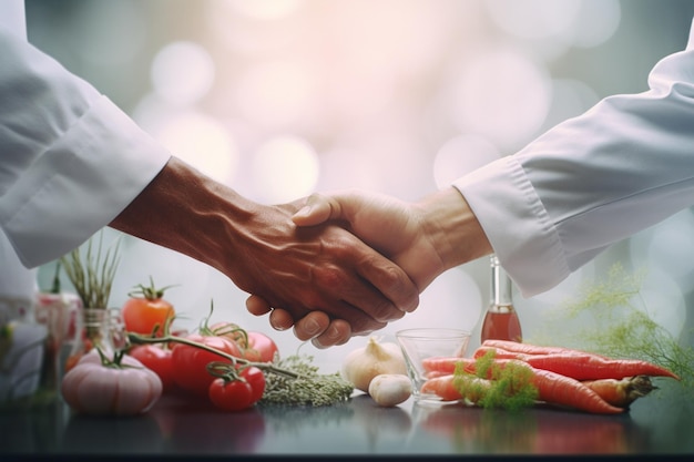 Сотрудничество между поварами и диетологами Generative ai