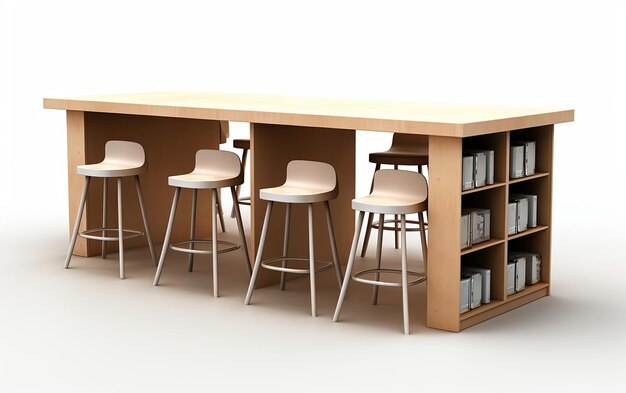 Photo collaborative workspaces realistic table image