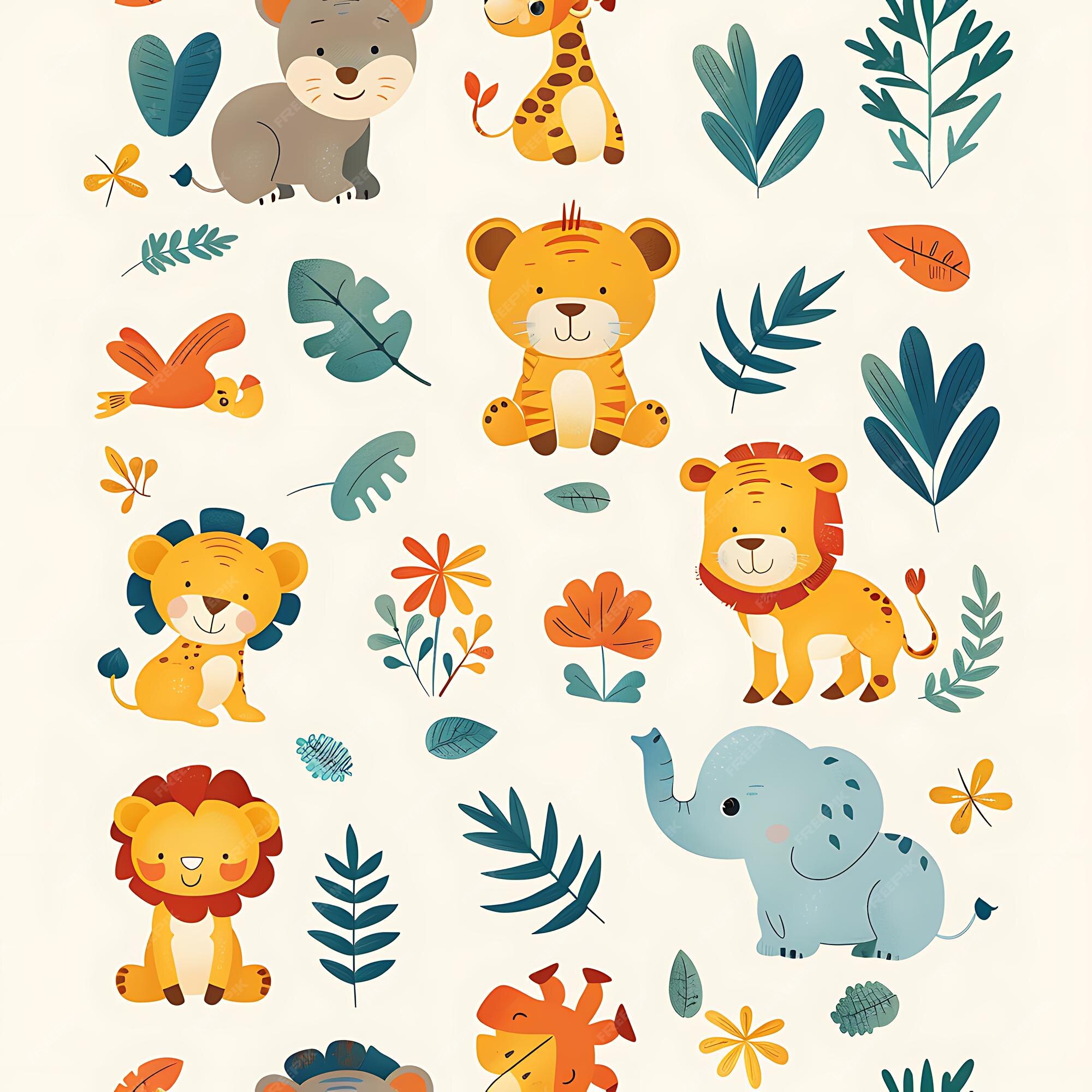 Premium Photo | A collage of animals and plants with a picture of a