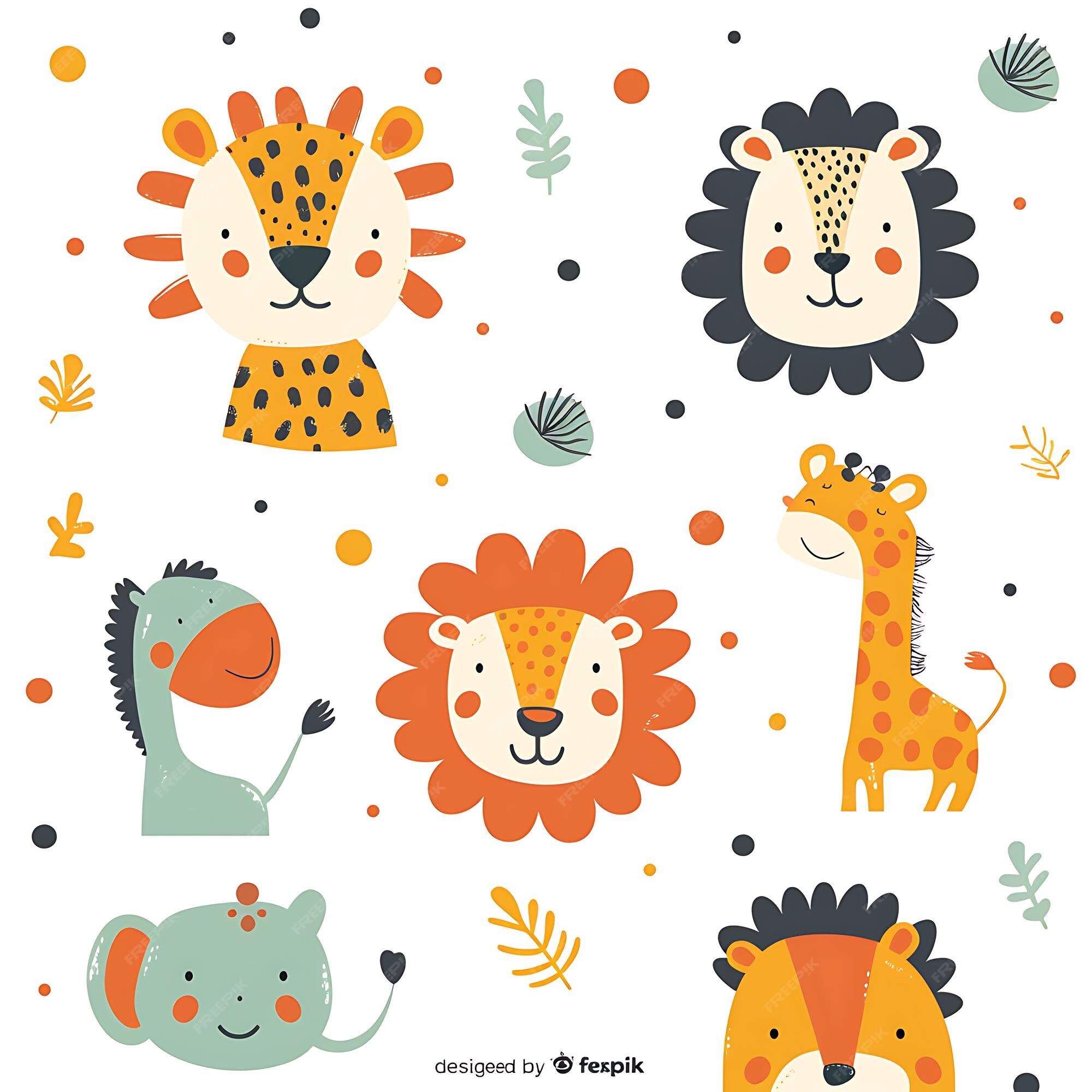Premium Photo | A collage of animals and plants with the words giraffes