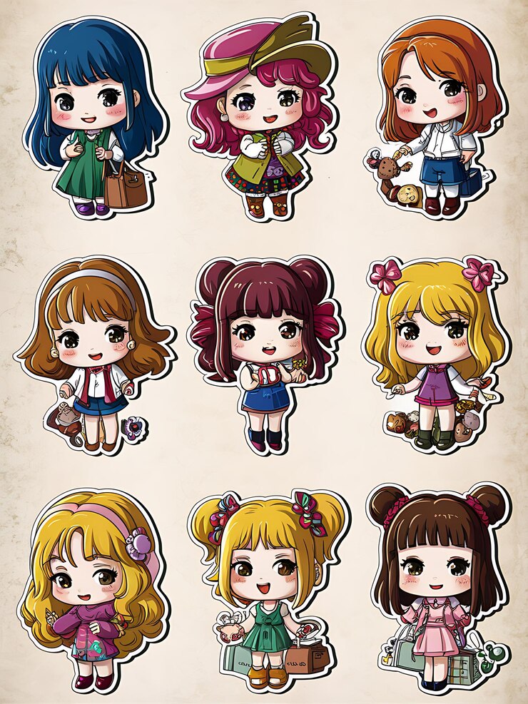 Photo アニメキャラクターのコラージュ