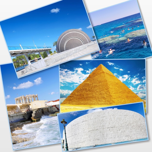 collage of beautiful egypt africa