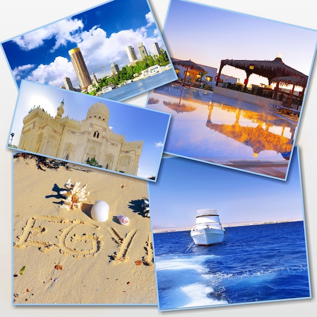 collage of beautiful egypt africa