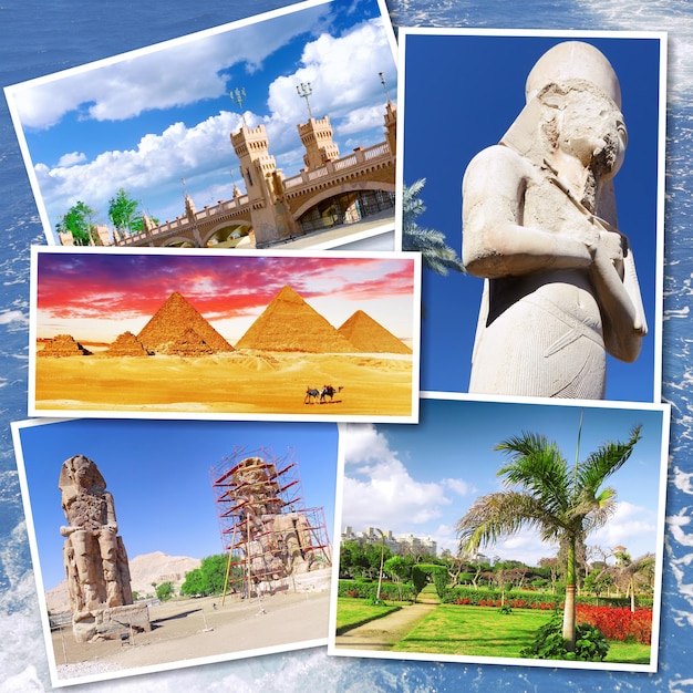 Collage of beautiful Egypt Africa